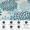 World Rug Gallery Modern Floral Aloha Reversible Recycled Plastic 3' X 5' Blue Outdoor Rug 6069BLUE3X5 - alternate 5
